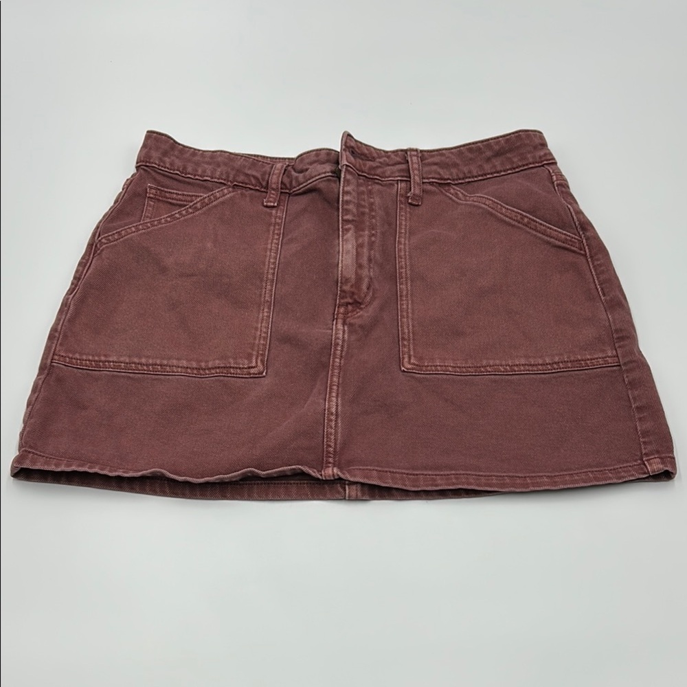 Arizona Jean Company Denim Mini Skirt 11 Rusty Pink A-line Zipper Y2k Style